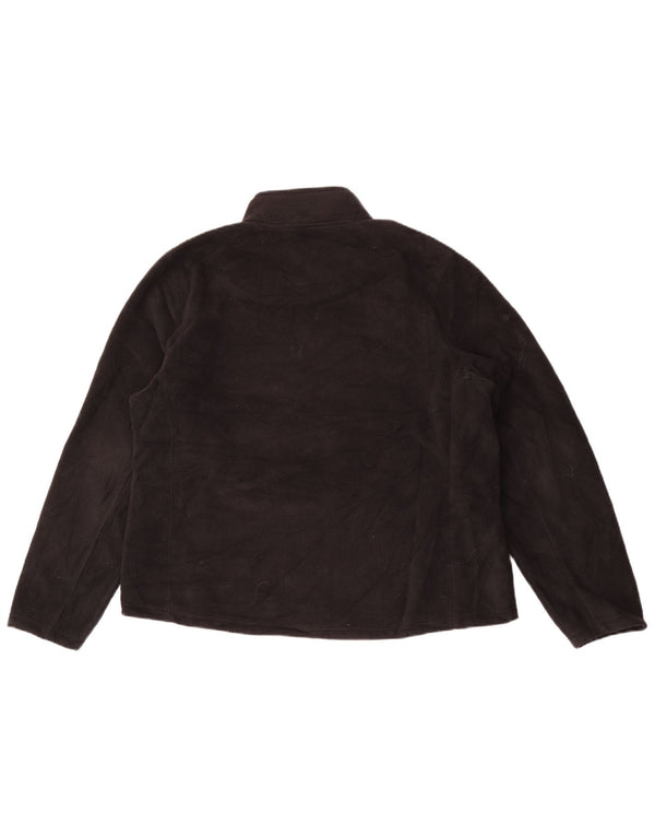 Jaqueta de lã superdimensionada Eddie Bauer UK 18 XL poliéster preto