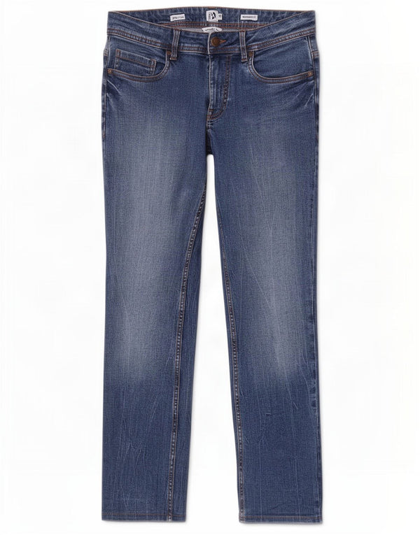 Dack's Mens Regular Fit Straight Jeans IT 46 Pequeno W30 L30 Azul Algodão