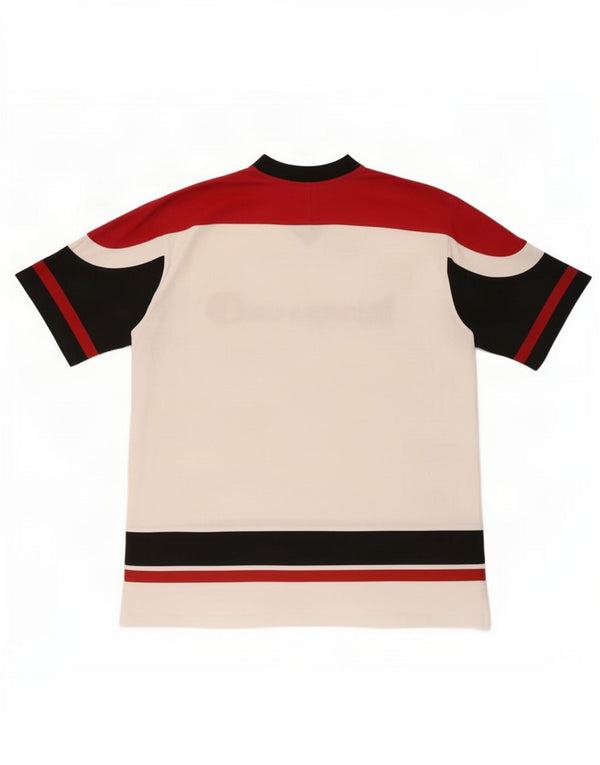 Camiseta gráfica masculina Champion 2XL algodão colorblock branco