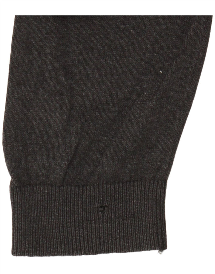Suéter Marks & Spencer Boys com decote em V 14-15 anos algodão cinza