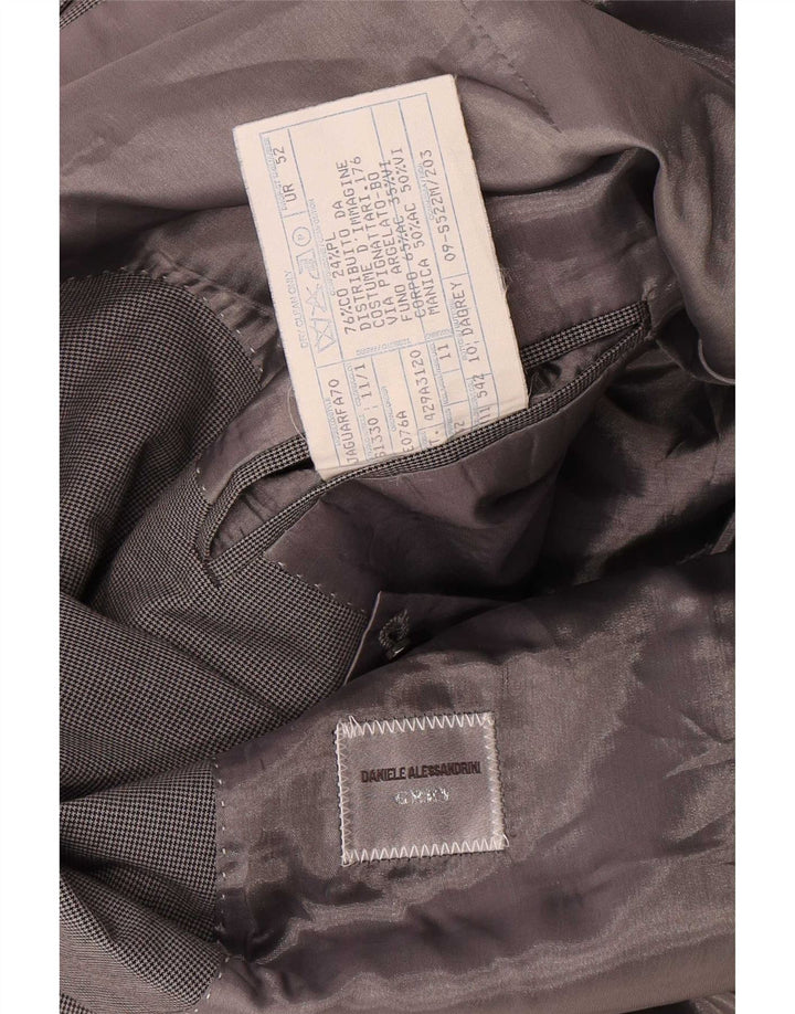 Jaqueta blazer masculina de 2 botões Daniele Alessandrini IT 52 XL cinza Houndstooth