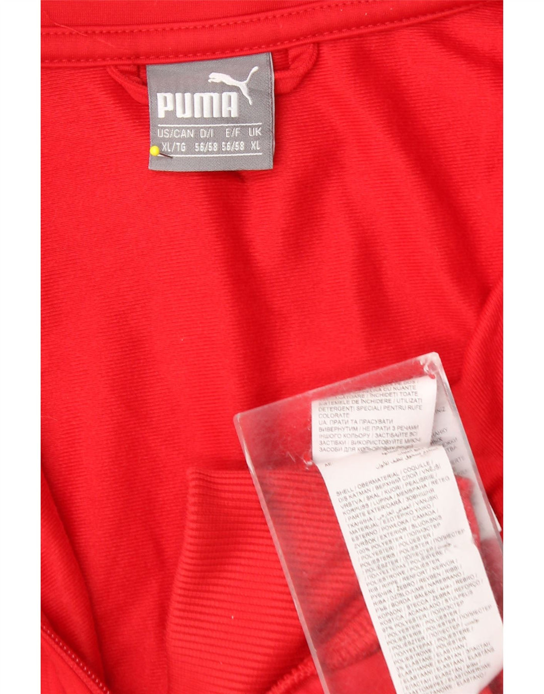 Puma Mens Tracksuit Top Jacket XL Vermelho Colorblock Poliéster