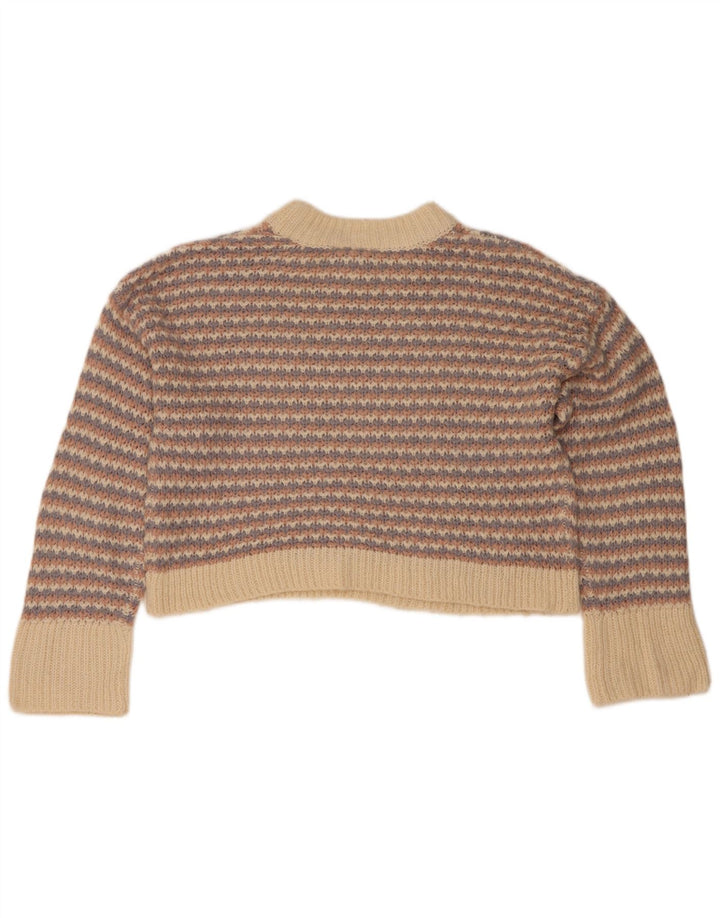 Suéter feminino Topshop com gola tartaruga e gola redonda Reino Unido 10 pequeno multicolorido