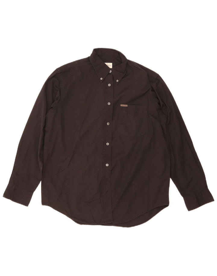Camisa oversized feminina CALVIN KLEIN Reino Unido 14 algodão preto médio