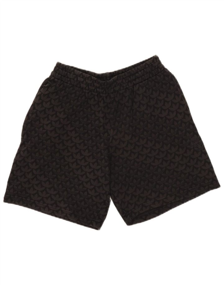 Shorts esportivos gráficos masculinos Adidas pequeno algodão preto