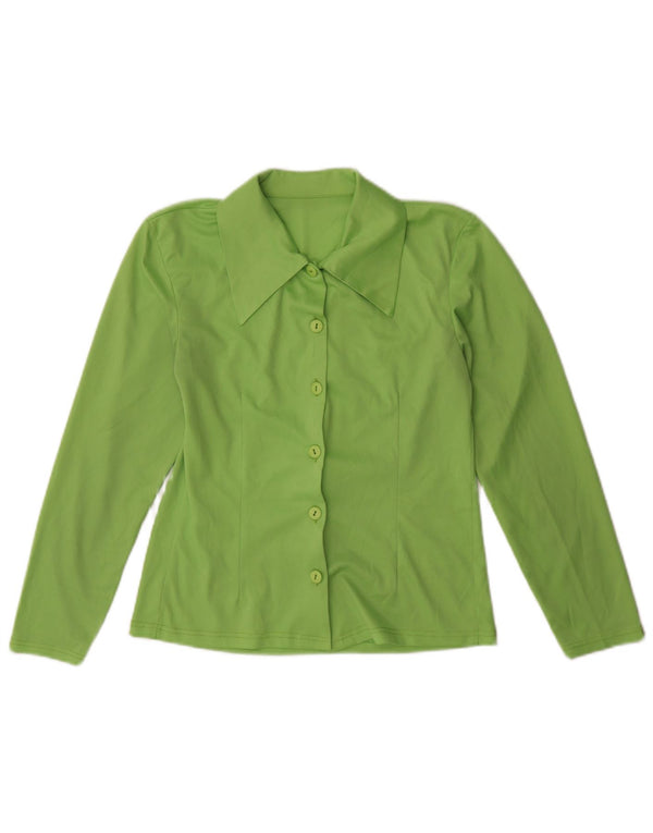 Blusa feminina vintage UK 12 verde médio