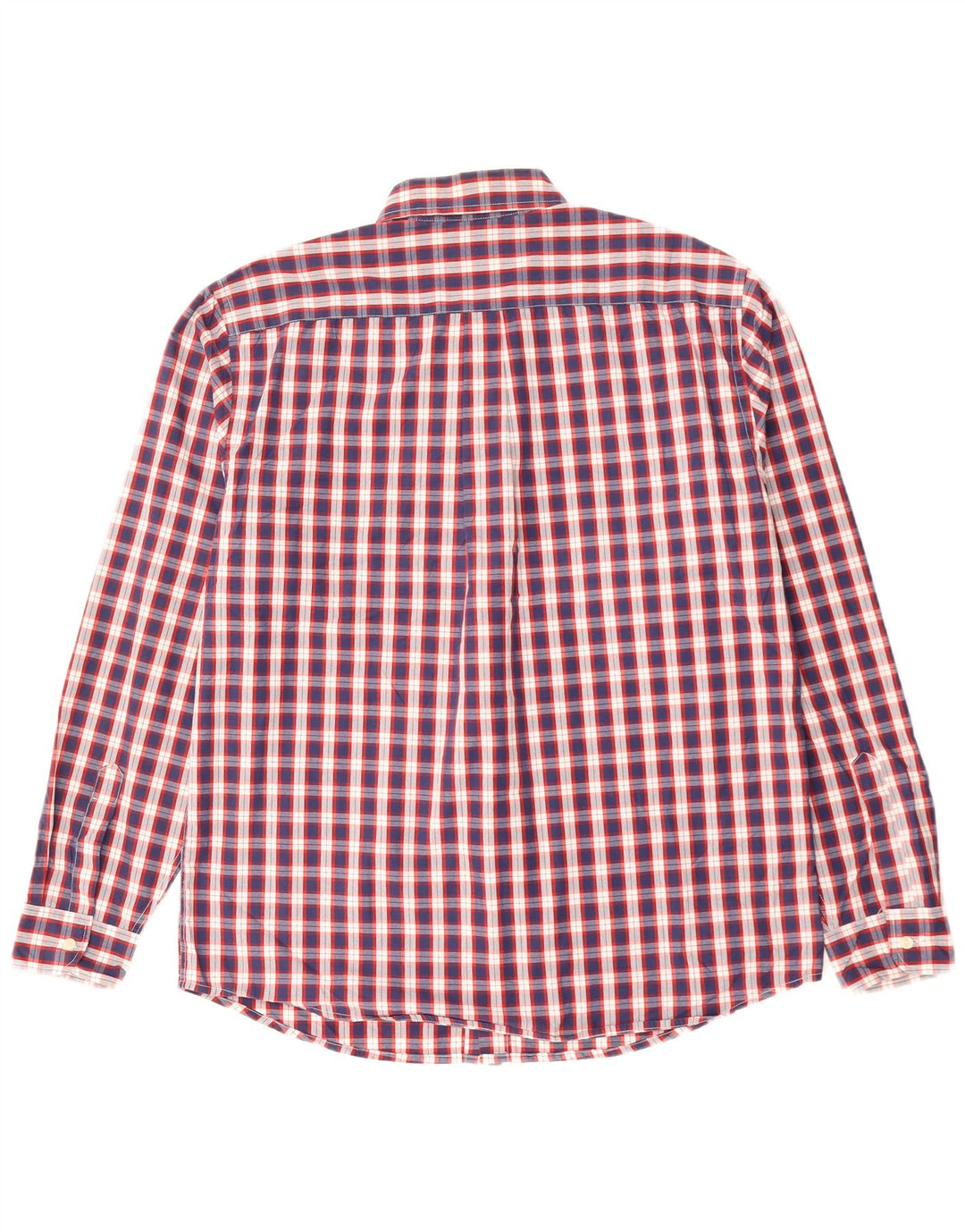 Camisa masculina DOCKERS grande algodão xadrez azul marinho