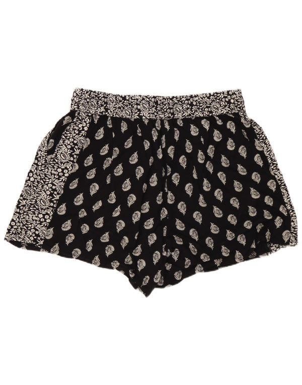 Shorts Chino Feminino Fat Face UK 12 Médio W30 Preto Floral Viscose