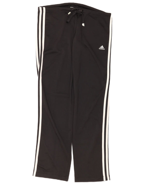 Calças de treino masculinas Adidas UK 36/38 poliéster preto pequeno