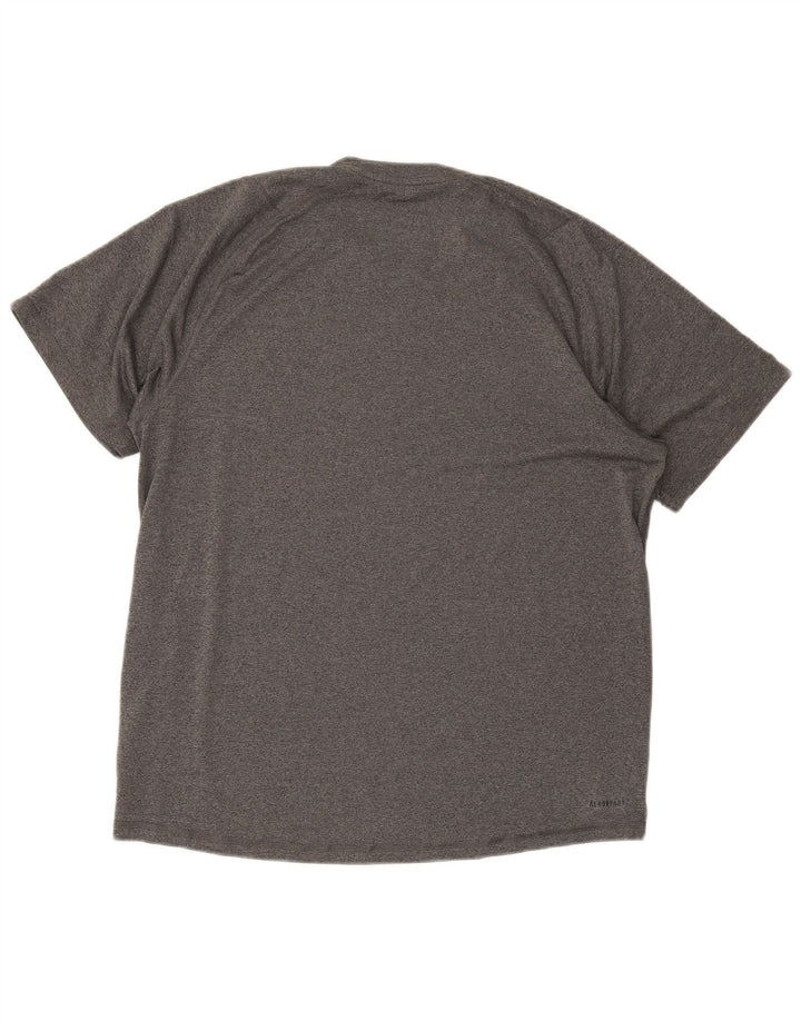 Camiseta masculina ADIDAS Aeroready grande poliéster cinza