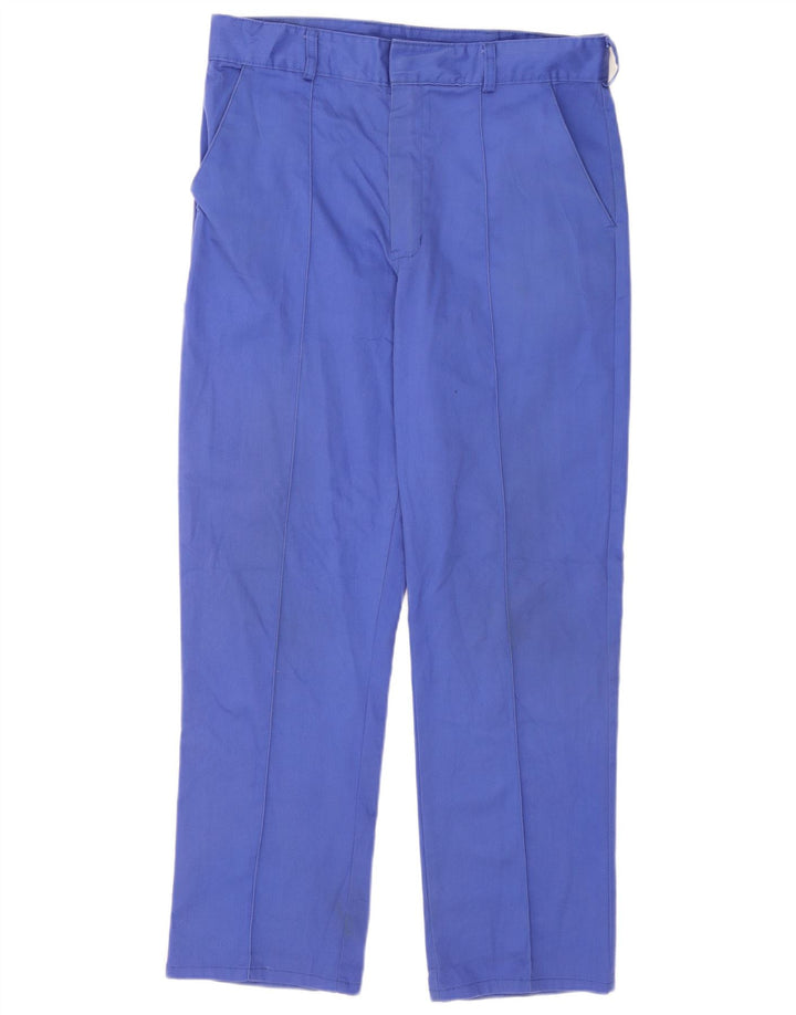 Calças cargo retas masculinas Dickies W36 L30 poliéster azul
