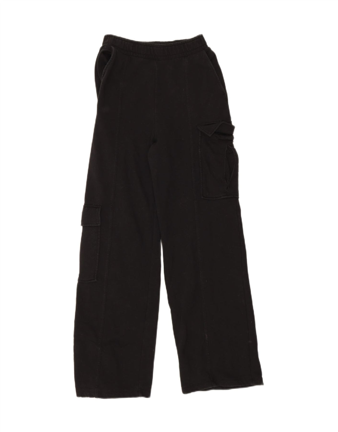 Calça de treino masculina ZARA Cargo pequena de algodão preto