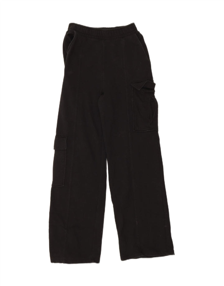 Calça de treino masculina ZARA Cargo pequena de algodão preto