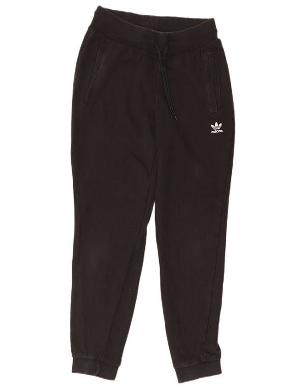 Adidas Womens Tracksuit Calças Joggers UK 10 Pequeno Algodão Preto