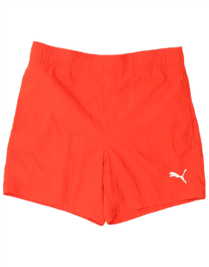 Shorts de natação masculinos Puma pequeno poliéster vermelho