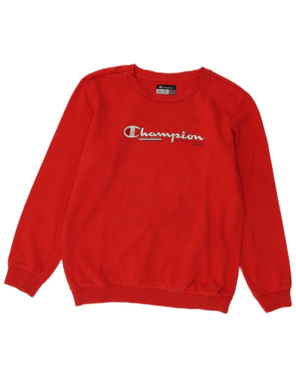 Champion Boys Graphic Moletom Jumper 13-14 Anos XL Vermelho Algodão