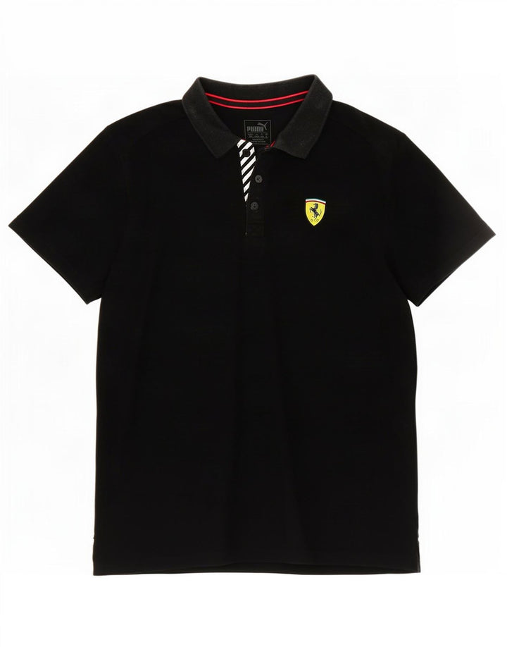 Camisa polo Puma Ferrari masculina média preta algodão