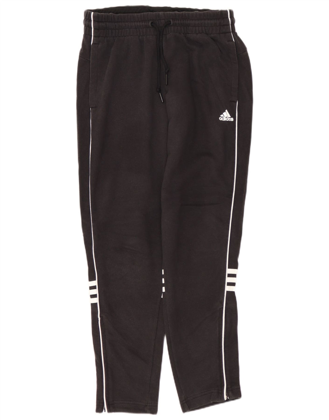 Calças de treino femininas ADIDAS UK 4/6 XS algodão preto