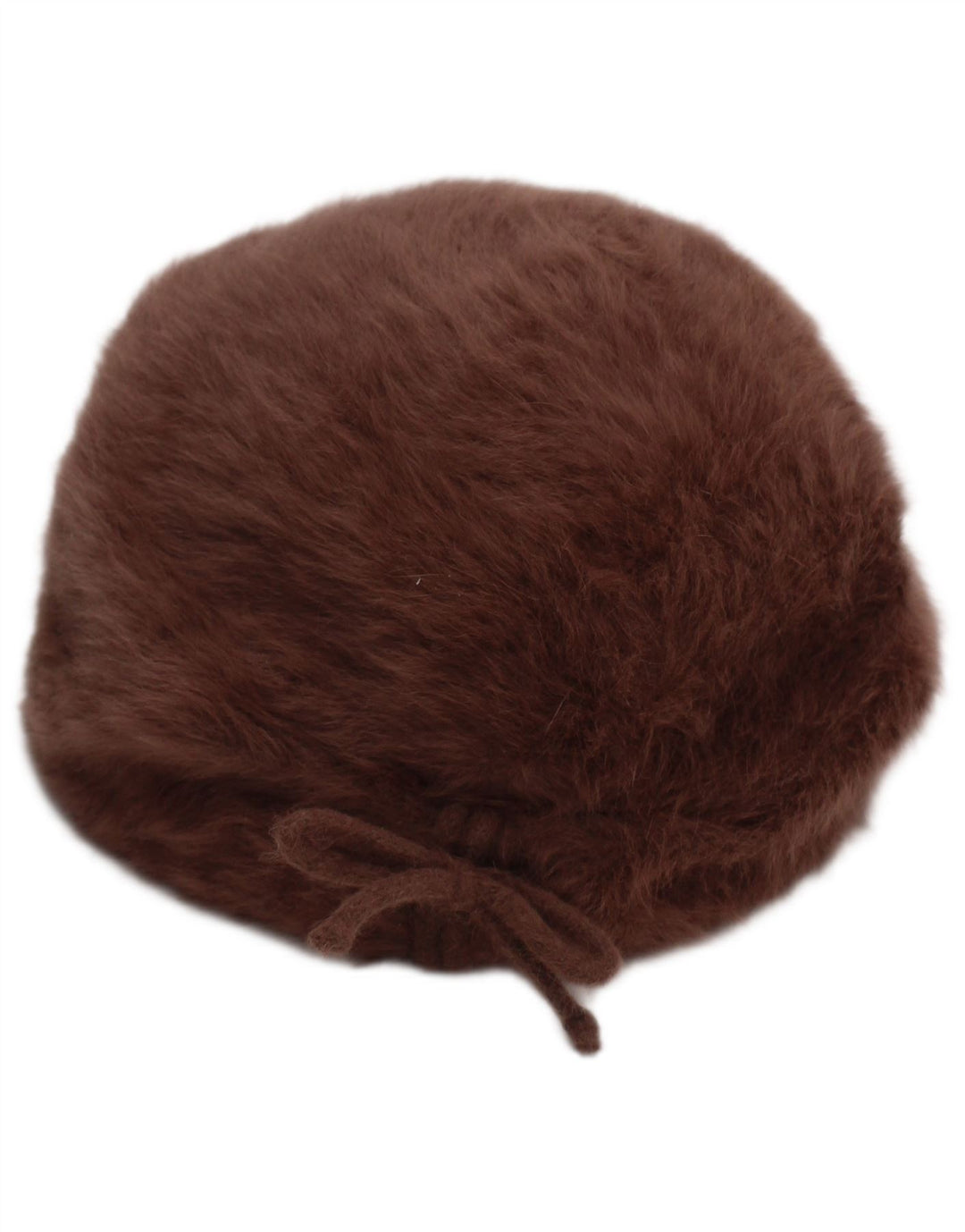 Gorro feminino Kangol de pele sintética marrom médio