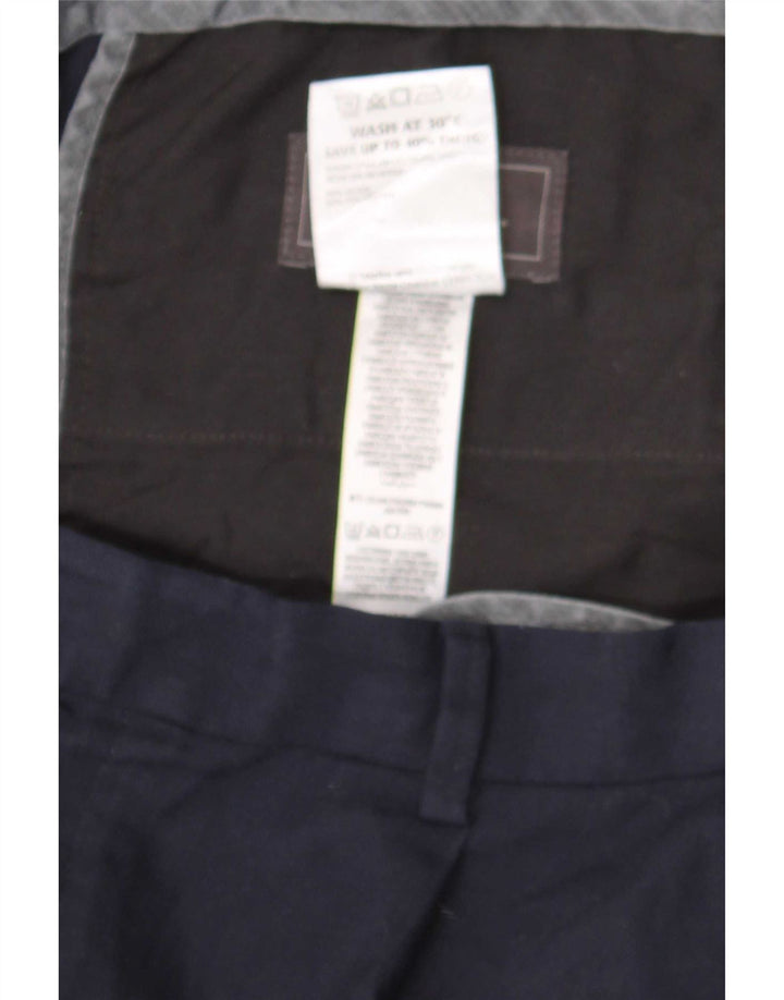 Calça masculina de ajuste regular Marks & Spencer W36 L31 lã azul marinho