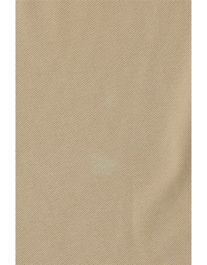 Camisa polo masculina Timberland pequena algodão bege