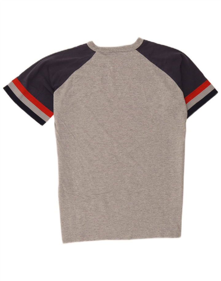 Camiseta Lee masculina gráfica Top cinza médio colorblock