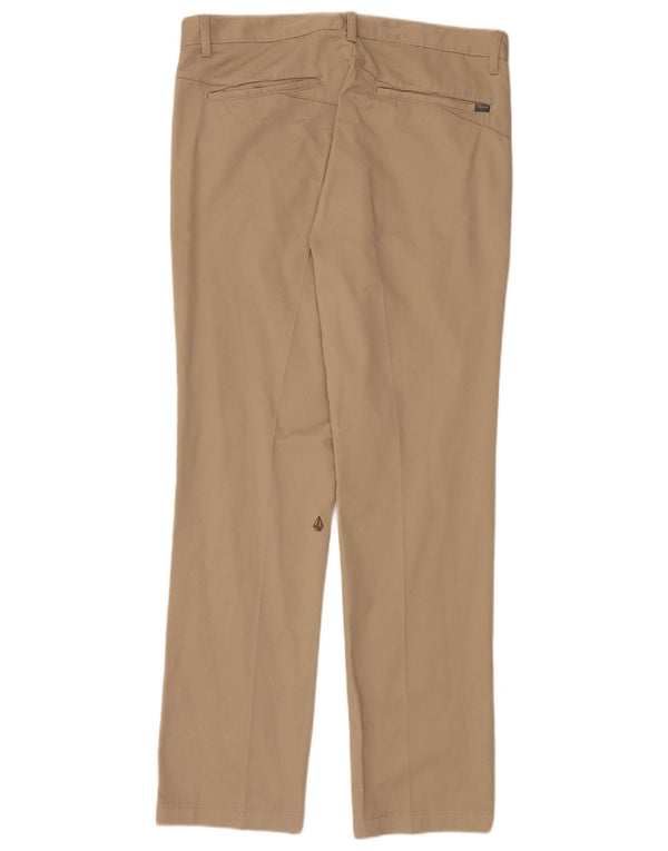 Calça Chino Slim Masculina Volcom W36 L34 Algodão Bege