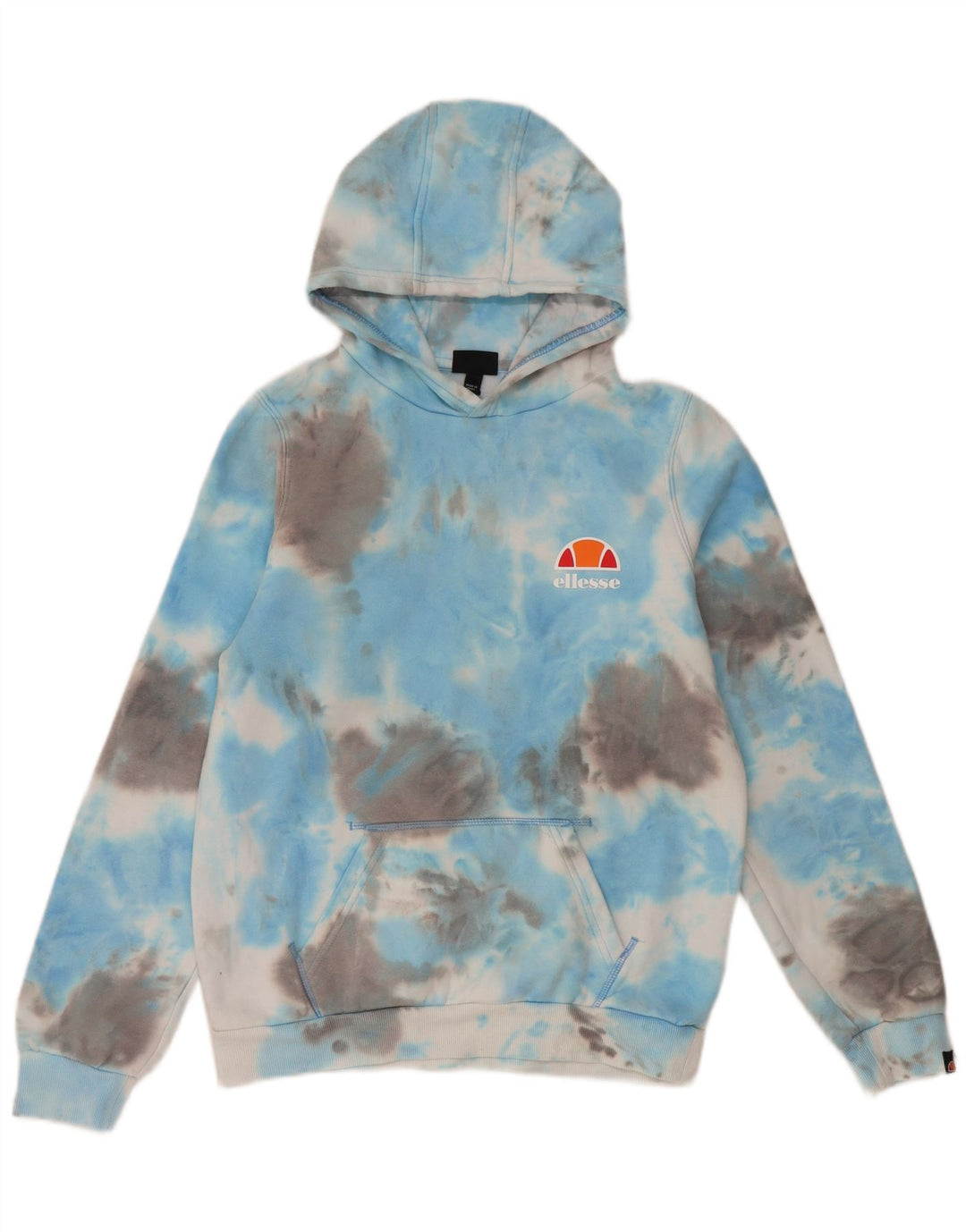 ELLESSE Suéter com capuz para meninos 13-14 anos azul tie-dye algodão