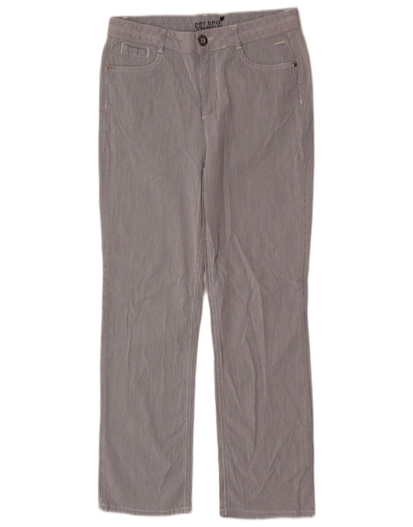 Calça casual feminina Marks & Spencer UK 10 pequena W28 L26 azul marinho