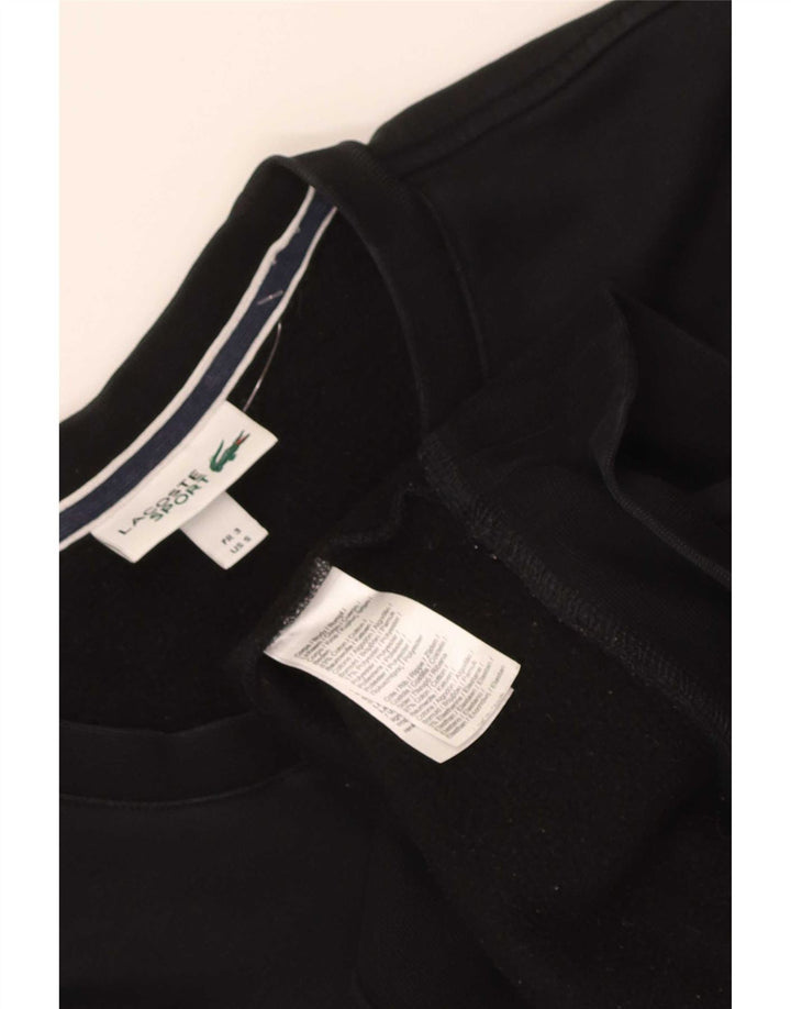 Moletom feminino Lacoste Regular Fit tamanho 3 pequeno algodão preto