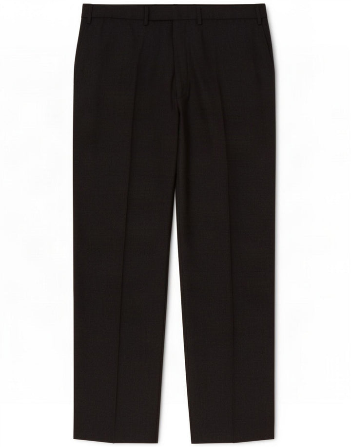 Calças masculinas de terno reto Marks & Spencer W40 L31 Poliéster cinza