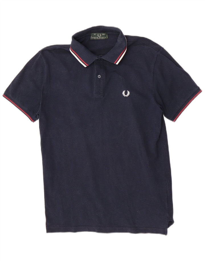 Camisa polo masculina Fred Perry médio algodão azul marinho