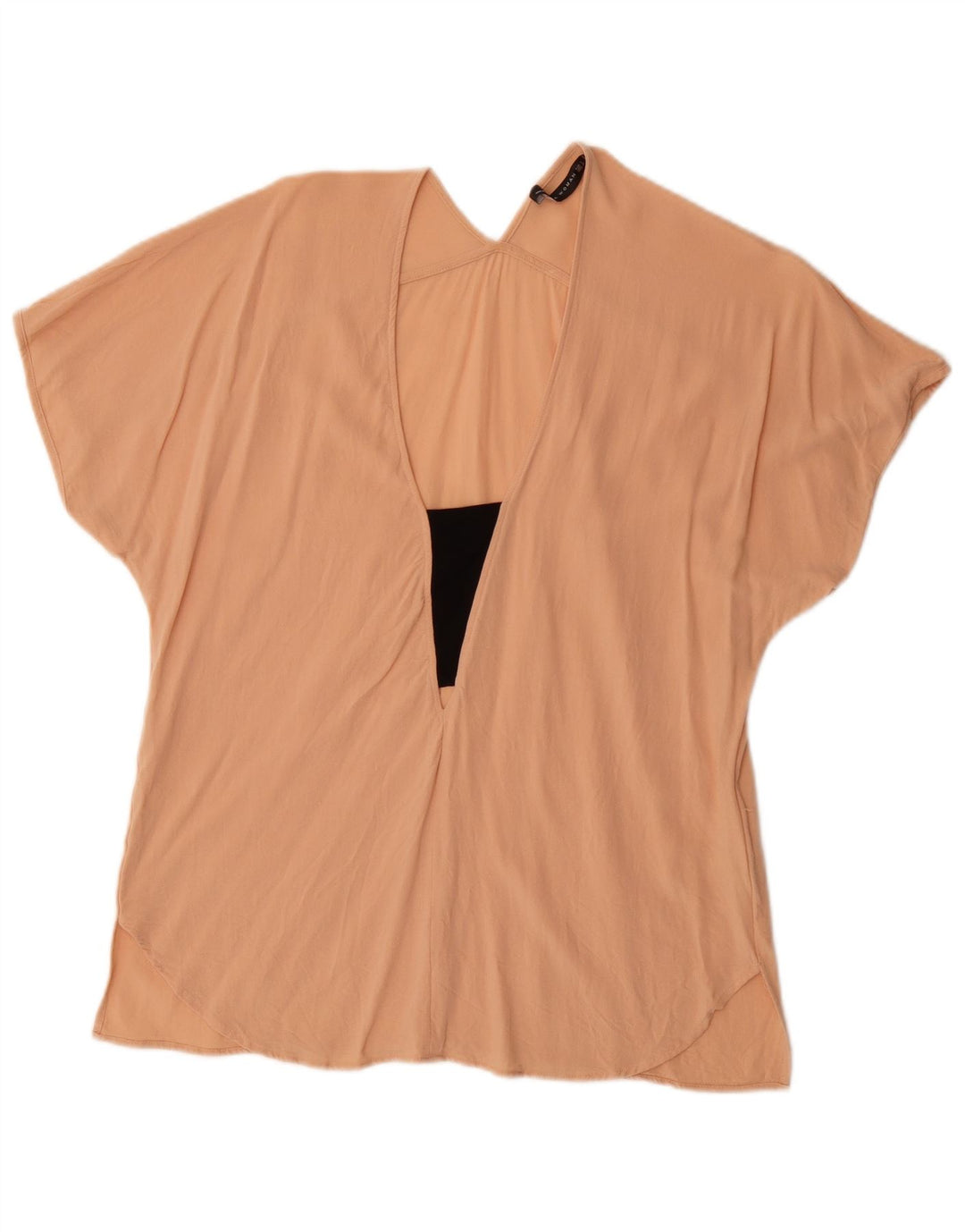 Blusa feminina Zara UK 16 grande viscose rosa