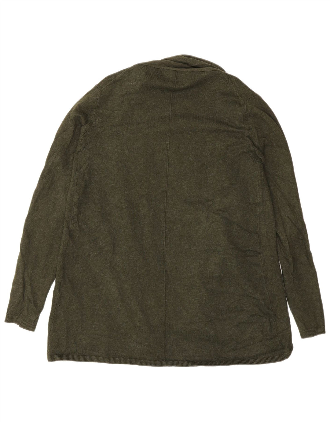 Zara Suéter Cardigan Aberto Feminino Reino Unido 12 Viscose Verde Médio