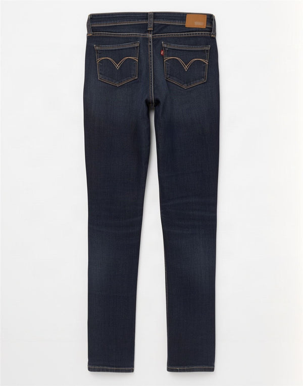 Jeans skinny feminino Levi's Demi Curve cintura baixa W26 L32 algodão azul