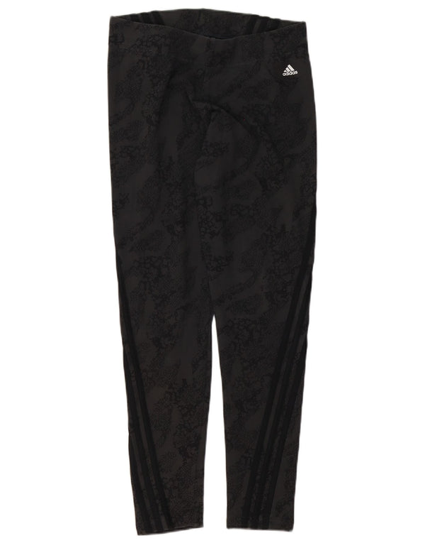 Leggings Adidas Femininas UK 12/14 Médio Preto Animal Print Algodão