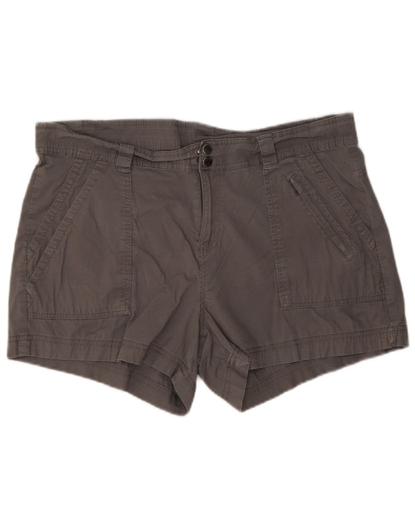 Shorts casuais femininos Mountain Warehouse UK 16 grandes W34 algodão cinza