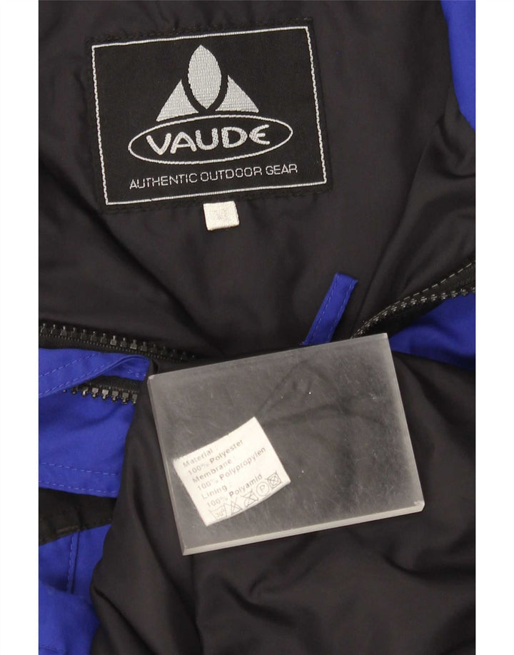 Jaqueta corta-vento masculina Vaude UK 38 poliéster colorblock azul médio