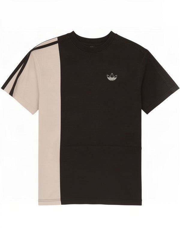 Adidas Mens Camiseta Top XS Preto Colorblock Algodão