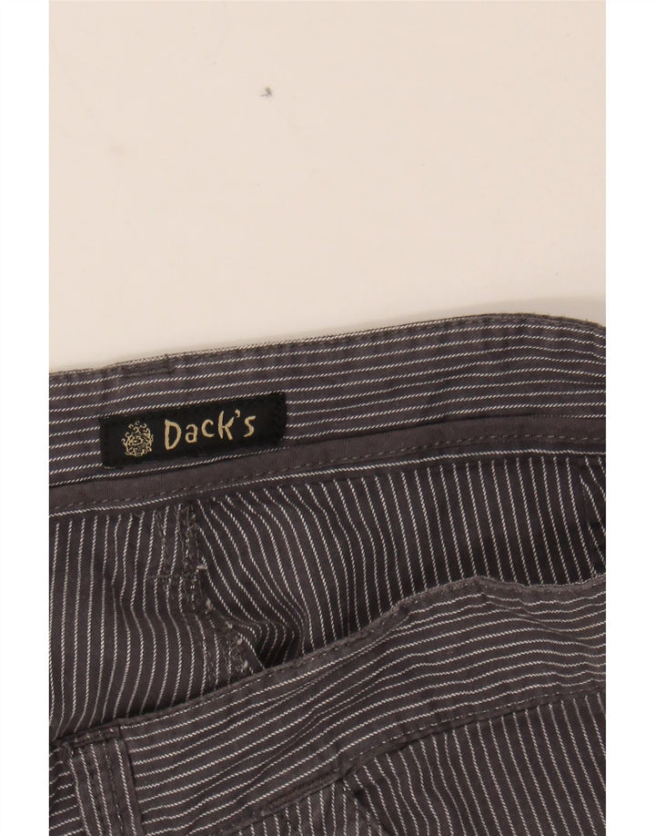 DACK'S Mens Cargo Shorts IT 52 XL W36 Grey Pinstripe Cotton Vintage Dack's and Second-Hand Dack's from Messina Hembry 