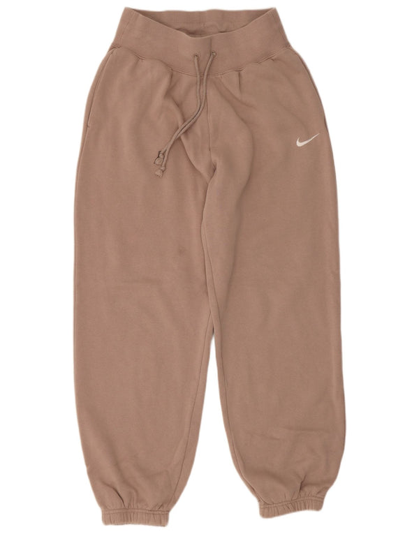 Calça de treino feminina Nike Joggers UK 8 pequeno algodão rosa