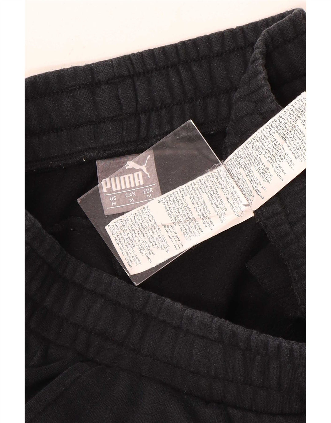 Calça de treino masculina Puma Joggers médio algodão preto