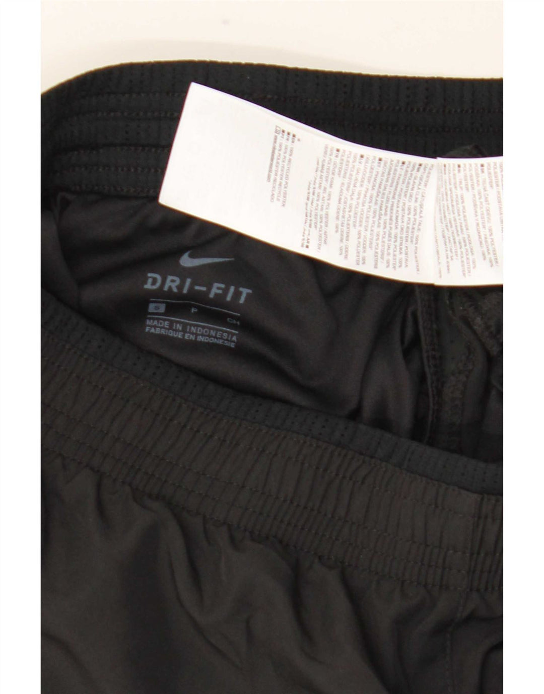 Shorts esportivos femininos Nike Dri Fit UK 8 pequenos poliéster preto