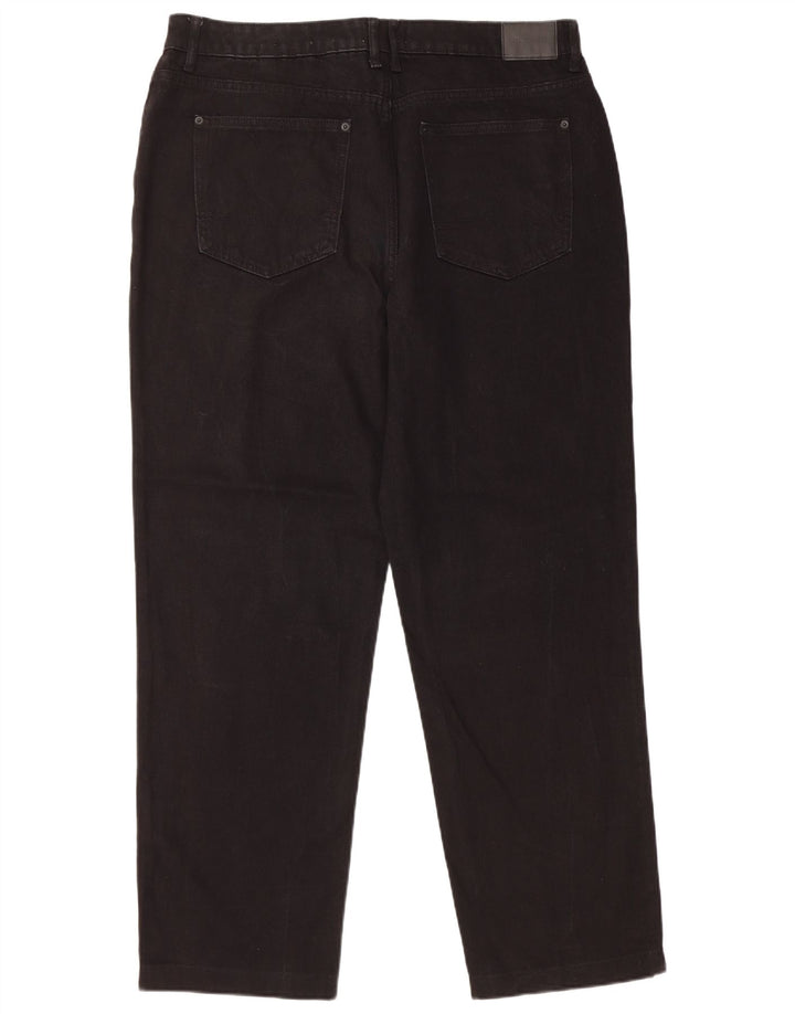 JACK WILLS Calça jeans masculina cônica W36 L29 algodão preto