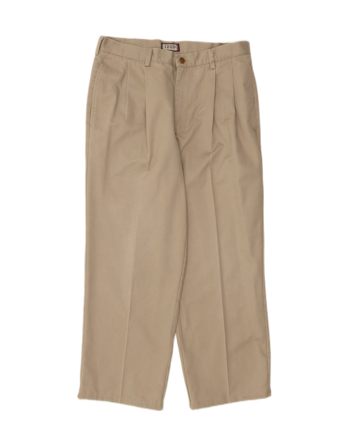 IZOD Mens Pegged Straight Chino Trousers  W34 L27 Grey Cotton Vintage Izod and Second-Hand Izod from Messina Hembry 
