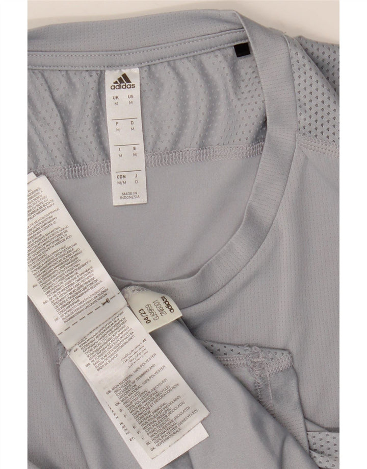 Camiseta masculina ADIDAS Top cinza médio poliéster