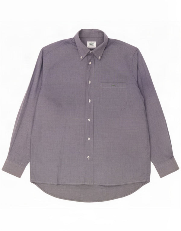 Camisa masculina Lacoste tamanho 39 algodão azul médio