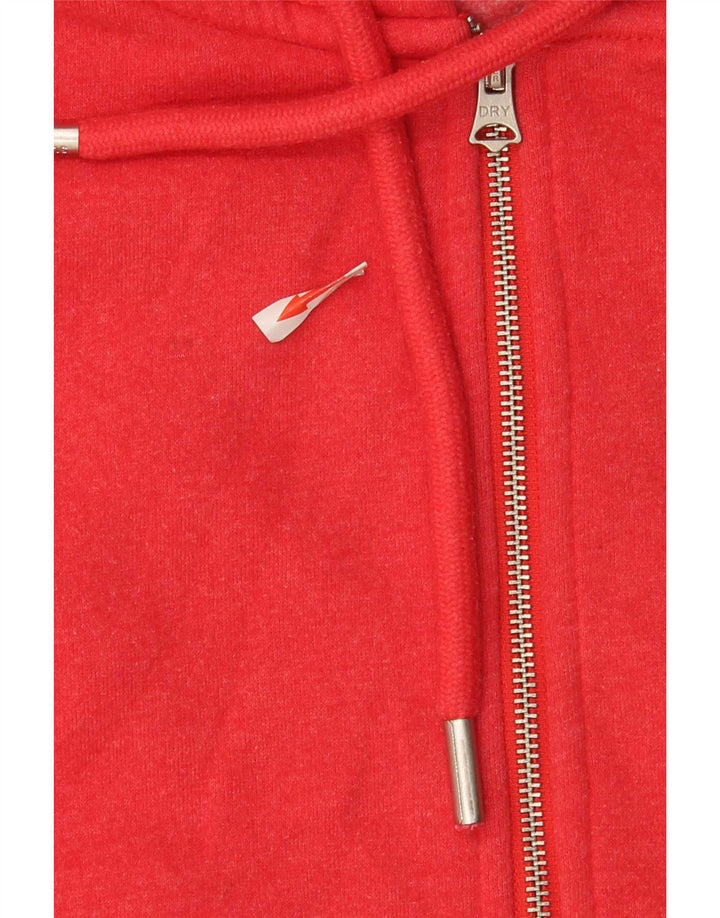 Suéter masculino Superdry com capuz e zíper grande algodão vermelho