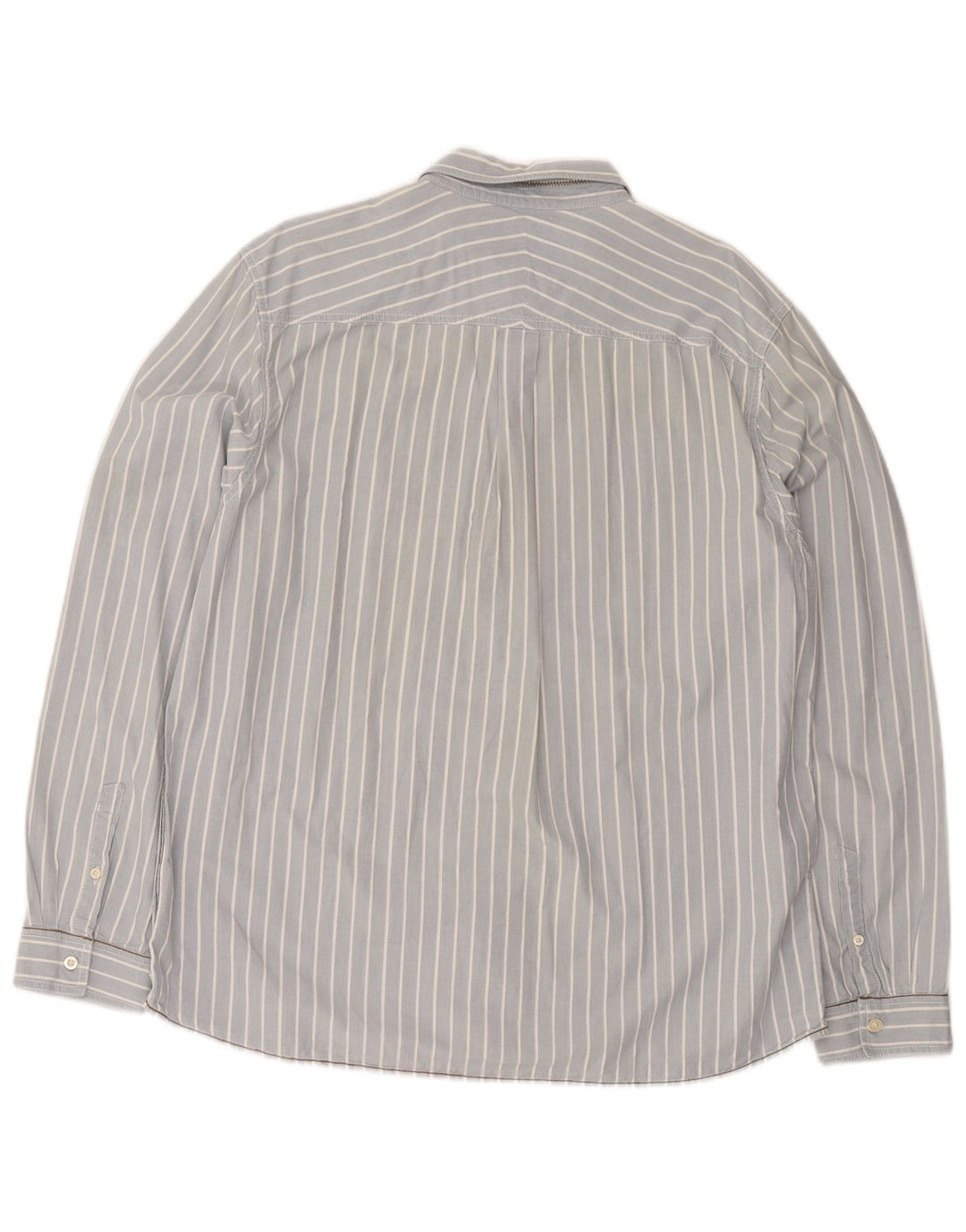 White Stuff Camisa masculina clássica de ajuste 2XL algodão listrado azul