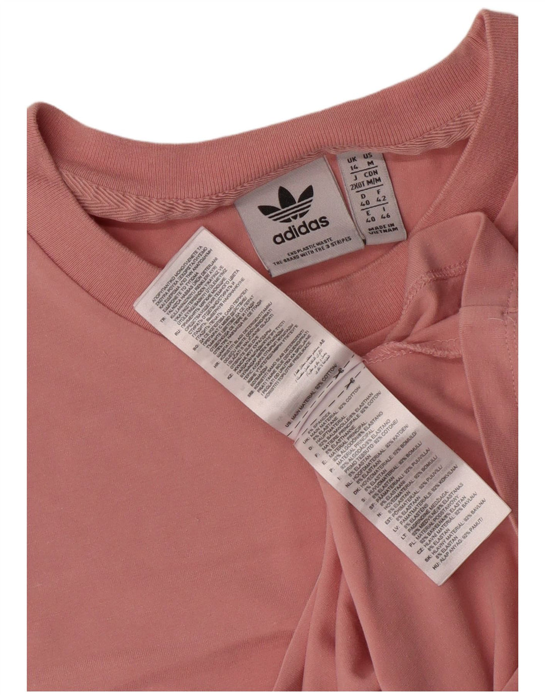 ADIDAS Womens Graphic T-Shirt Top UK 14 Médio Algodão Rosa
